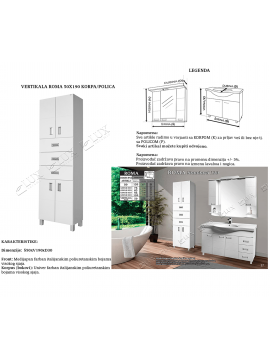 Roma vertikala 50x190 polica